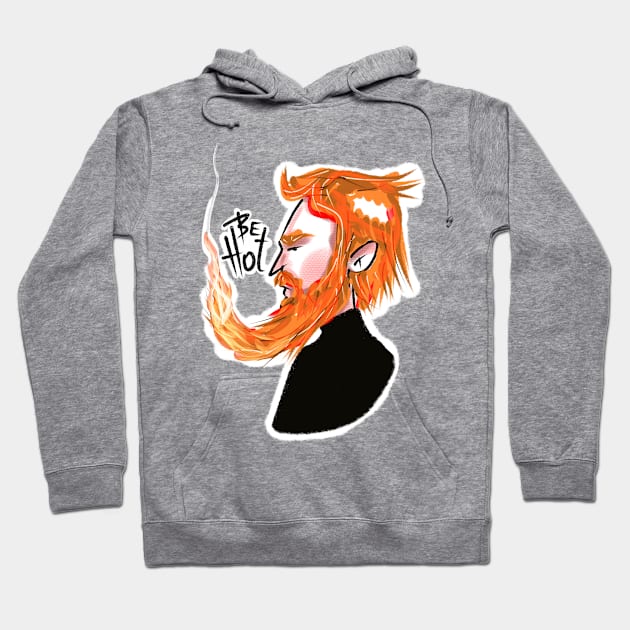 redhead bearded man. be hot Hoodie by barbasantara